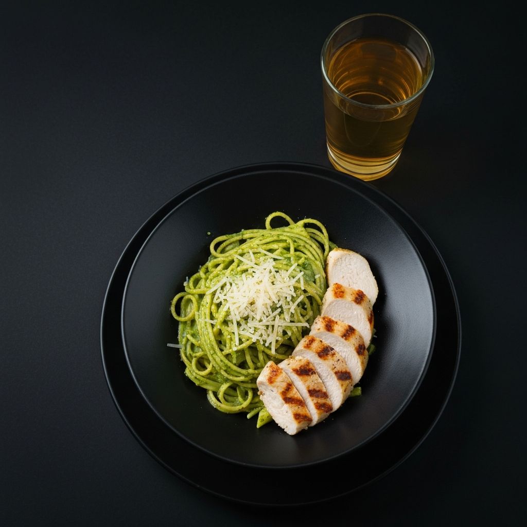 Chicken pasta with pesto