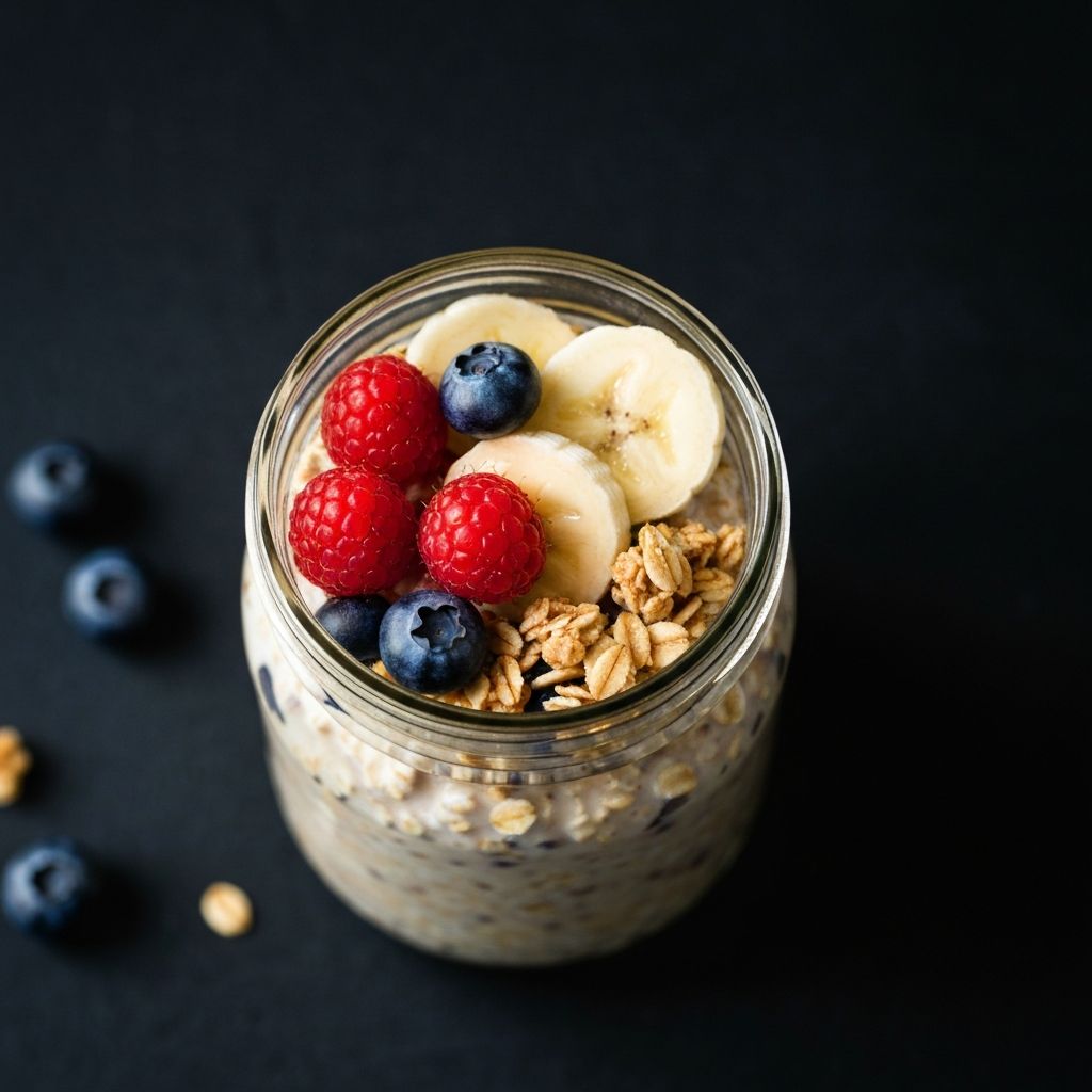 Overnight oats with berries
