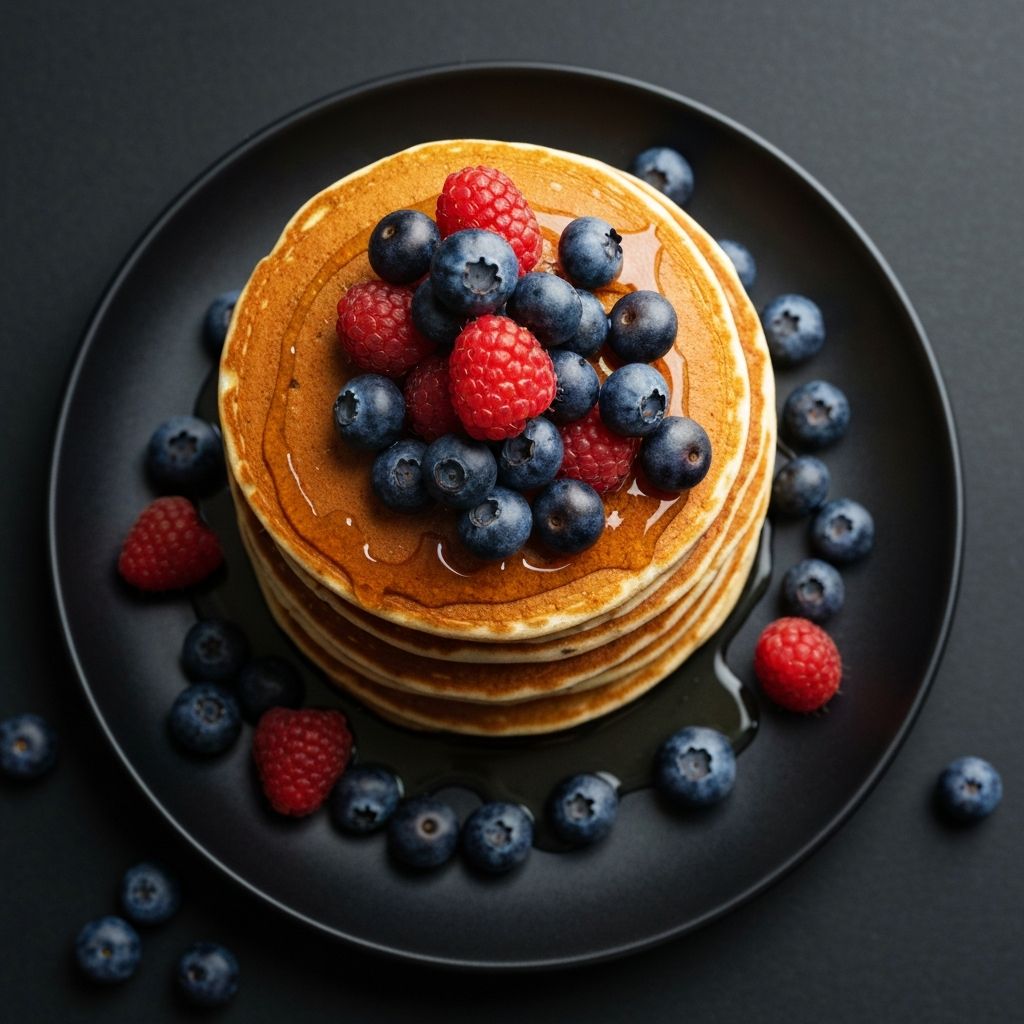 Protein pancakes with berries